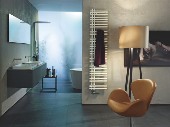 Cut-Out Zehnder Yucca Asym Decorative radiator Front view