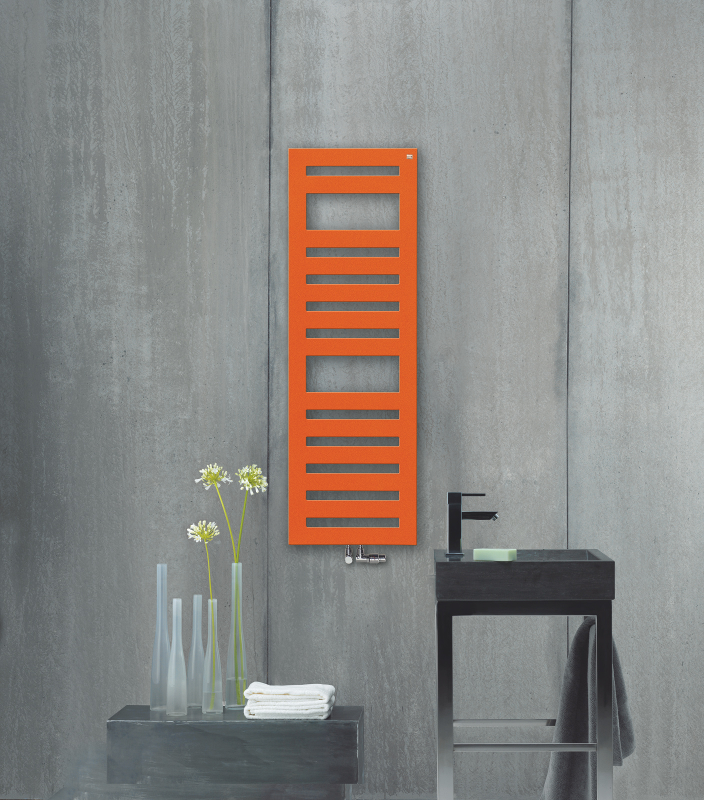 Zehnder_RAD_Metropolitan-Spa-HY_Orange Rendering Zehnder Metropolitan Spa Decorative radiator Front view