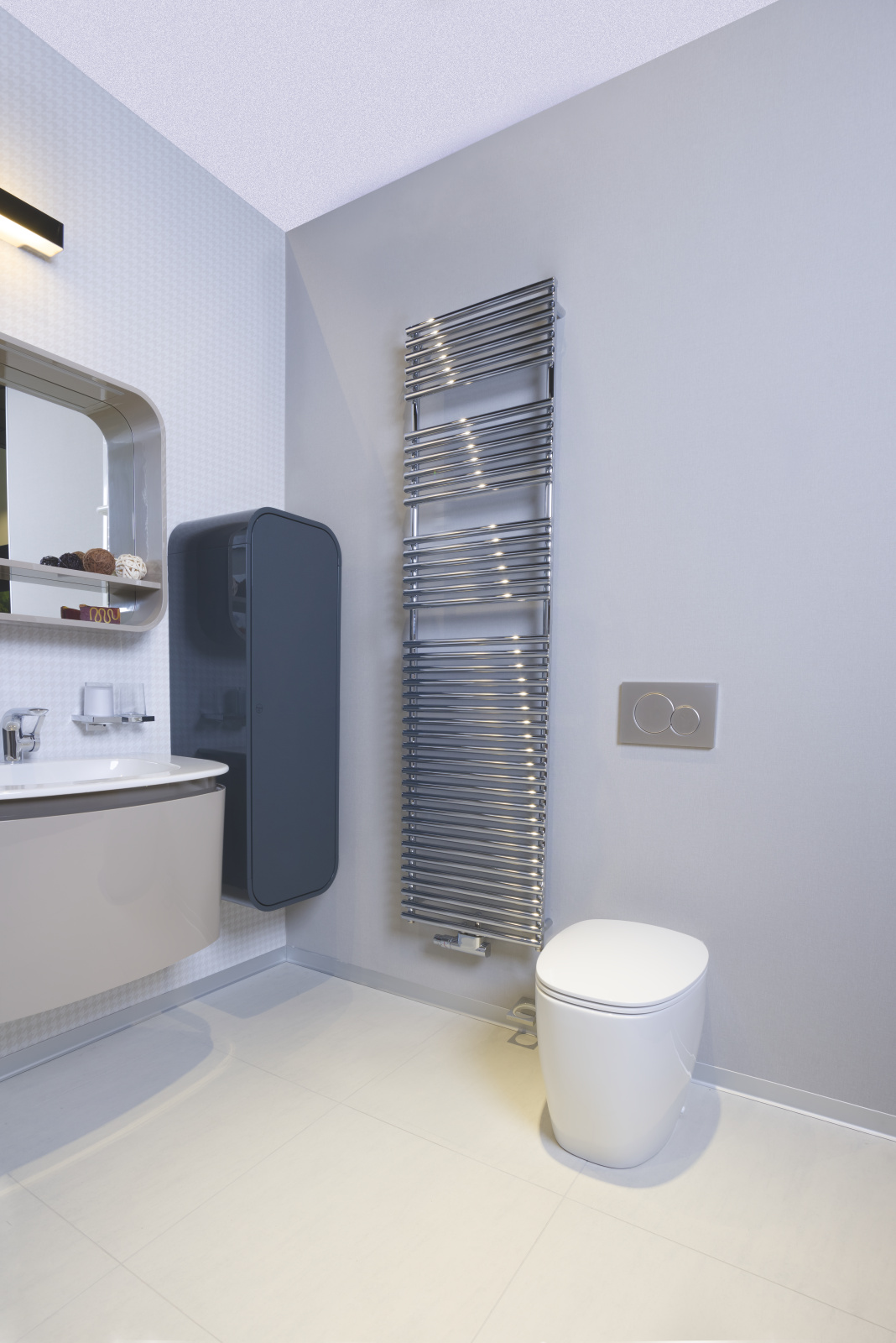 Rendering Zehnder Ovida Decorative radiator Side view