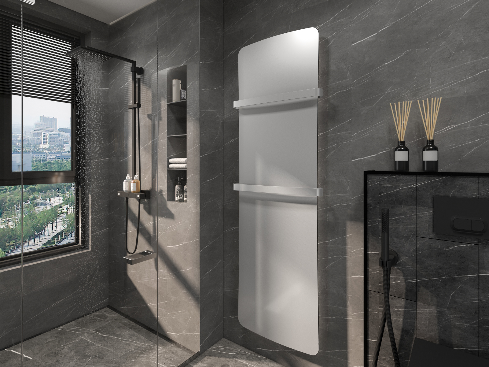 Rendering Zehnder Folio Belt Decorative radiator 