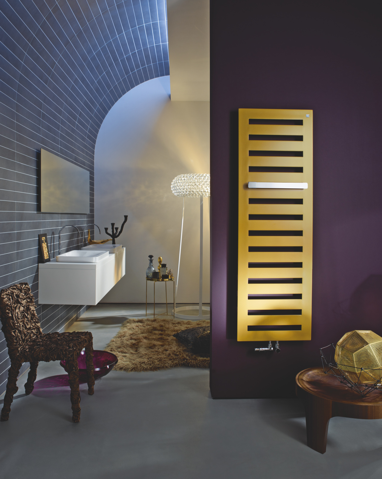 Rendering Zehnder Metropolitan Bar Decorative radiator Front view