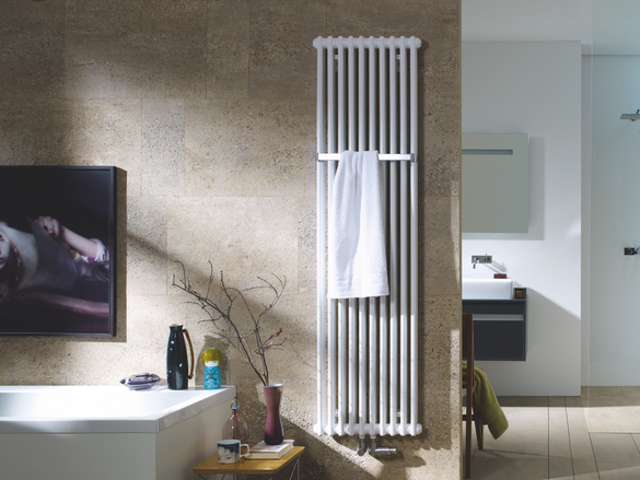 Rendering Zehnder Charleston Bar Decorative radiator Front view