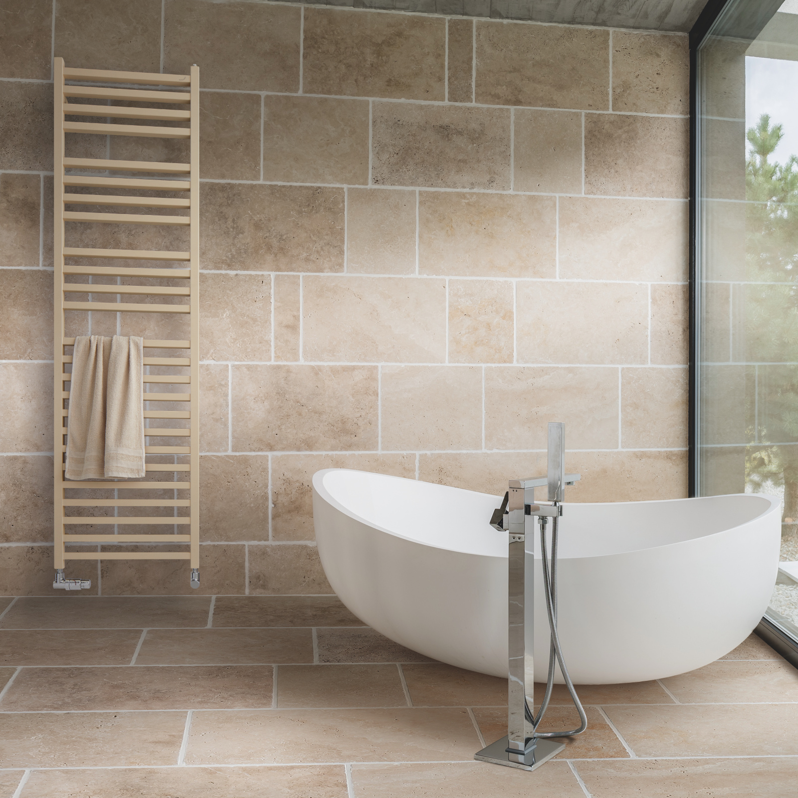 Zehnder_RAD_Vision-HY_side_sand_quarz_bathroom_print+web Rendering Zehnder Vision Decorative radiator