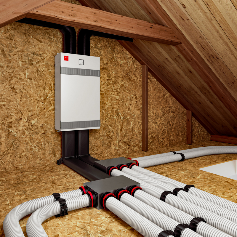 Rendering Zehnder ComfoAir Fit 100 Comfortable indoor ventilation 