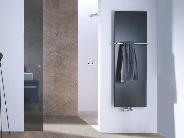 Rendering Zehnder Fina Lean Bar Decorative radiator Front view