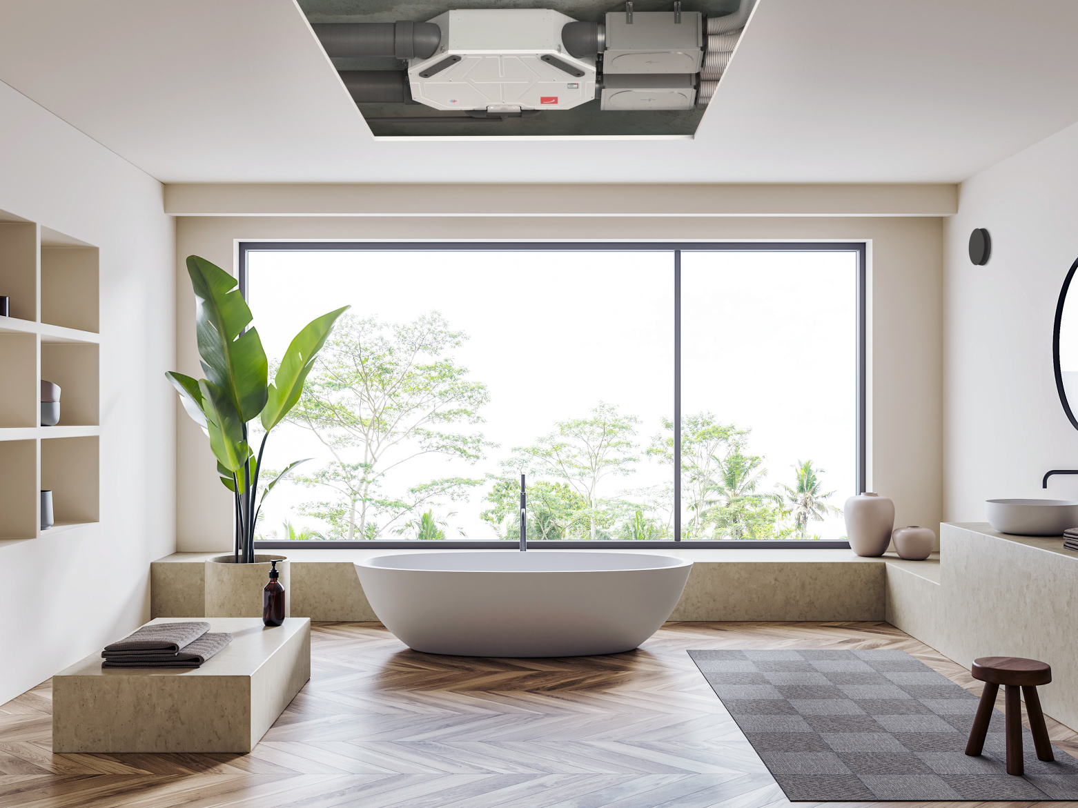 Zehnder-CSY-ComfoAirFlex_Luna_milieu_Bathroom1_V1 Stock Content Comfortable indoor ventilation