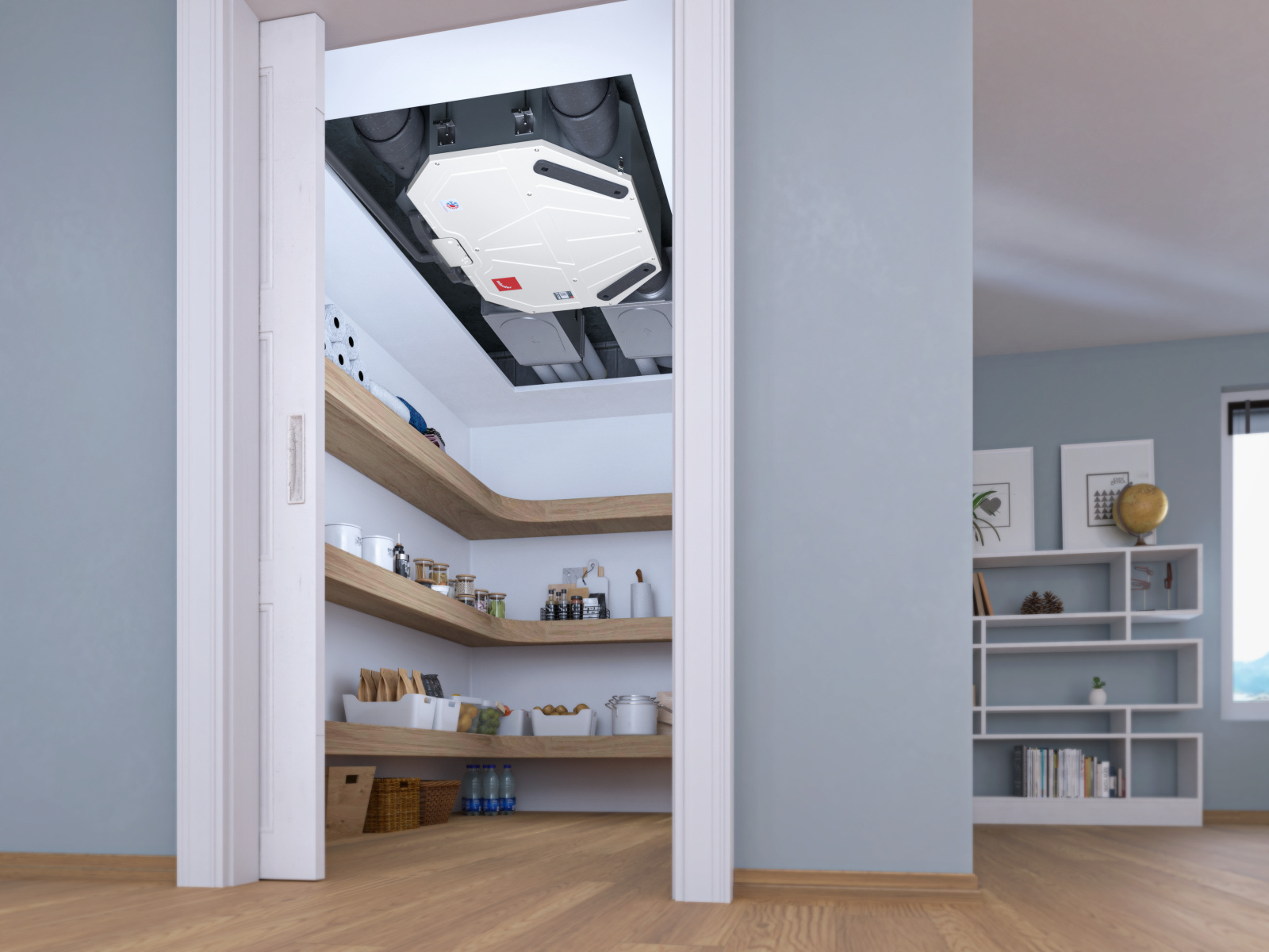 Zehnder-CSY-ComfoAirFlex_milieu_pantry Rendering Comfortable indoor ventilation