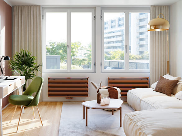 Rendering Zehnder Kleo Decorative radiator Front view