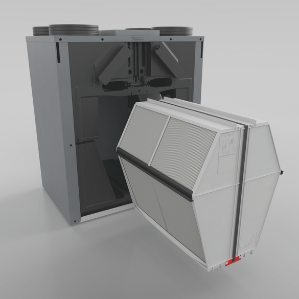Cut-Out Zehnder Enthalpie Exchanger for ComfoAir Comfortable indoor ventilation 