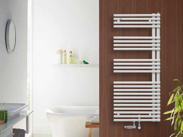 Rendering Zehnder Forma Spa Asym Decorative radiator Front view