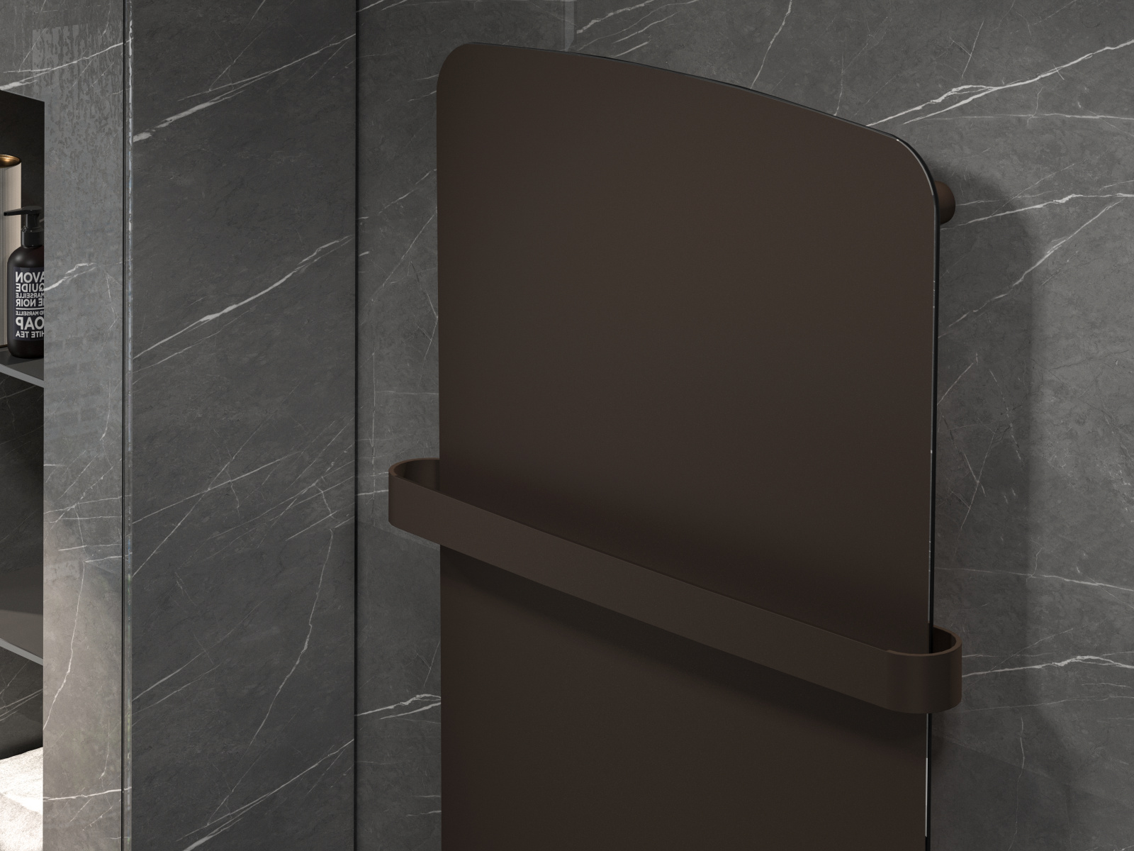 Rendering Zehnder Folio Belt Decorative radiator Angled view