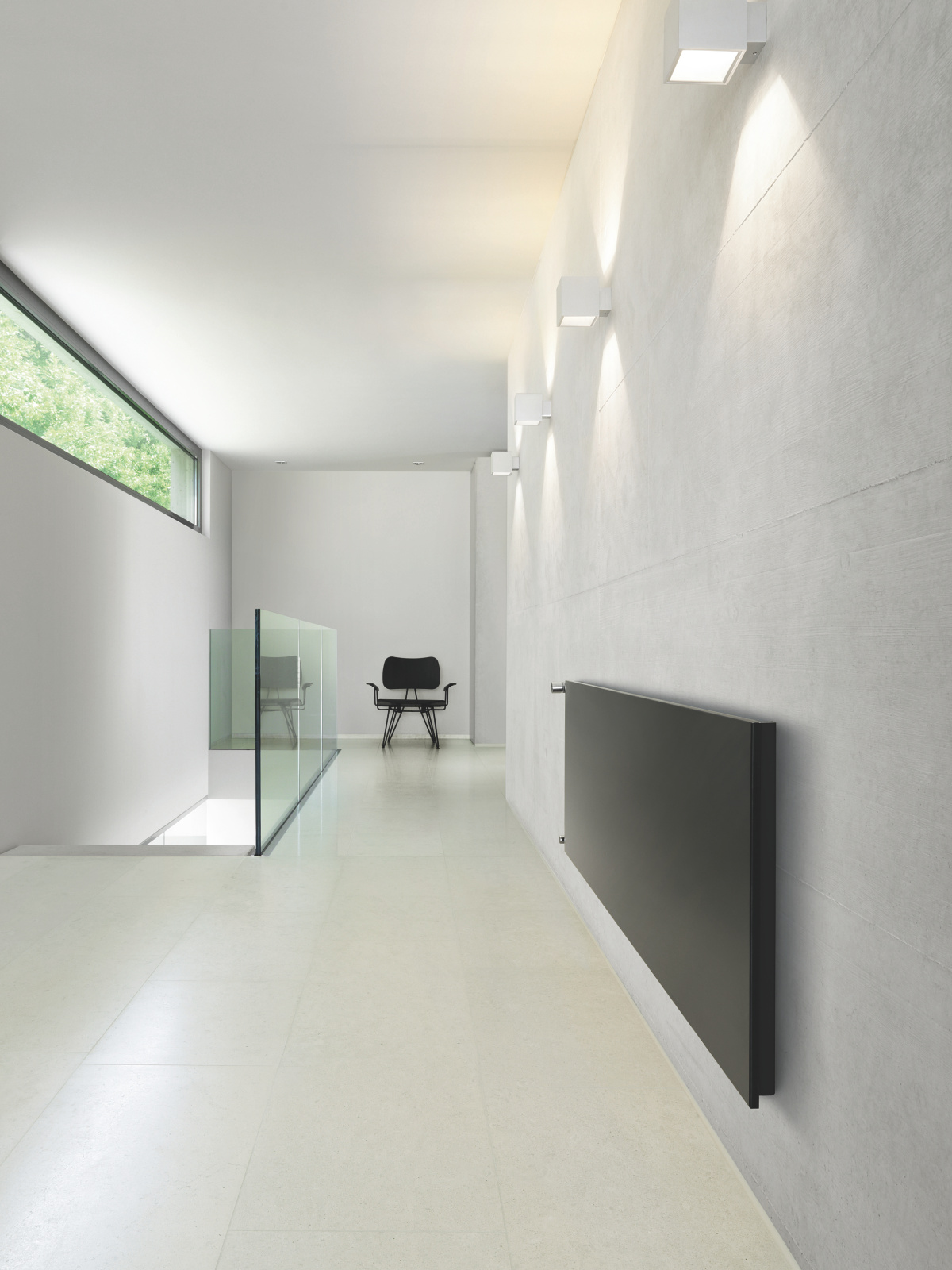 Runtal_RAD_Arteplano-HY_corridor_design Rendering Decorative radiator